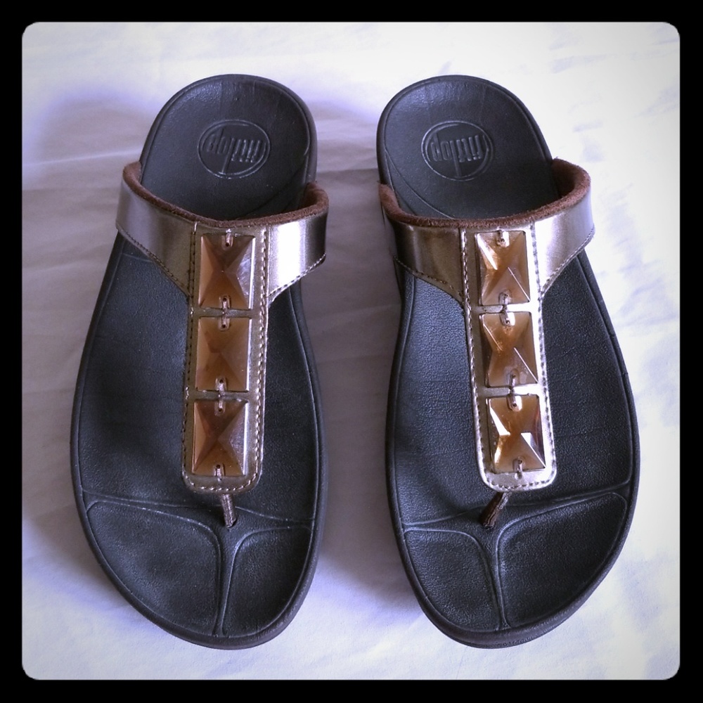 Fitflop Jewelled Brown Sandals